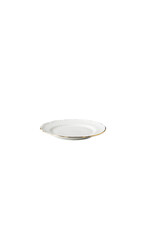 Stylepoint Q Basic Maria Theresa Bord, Wit met gouden rand, 17cm
