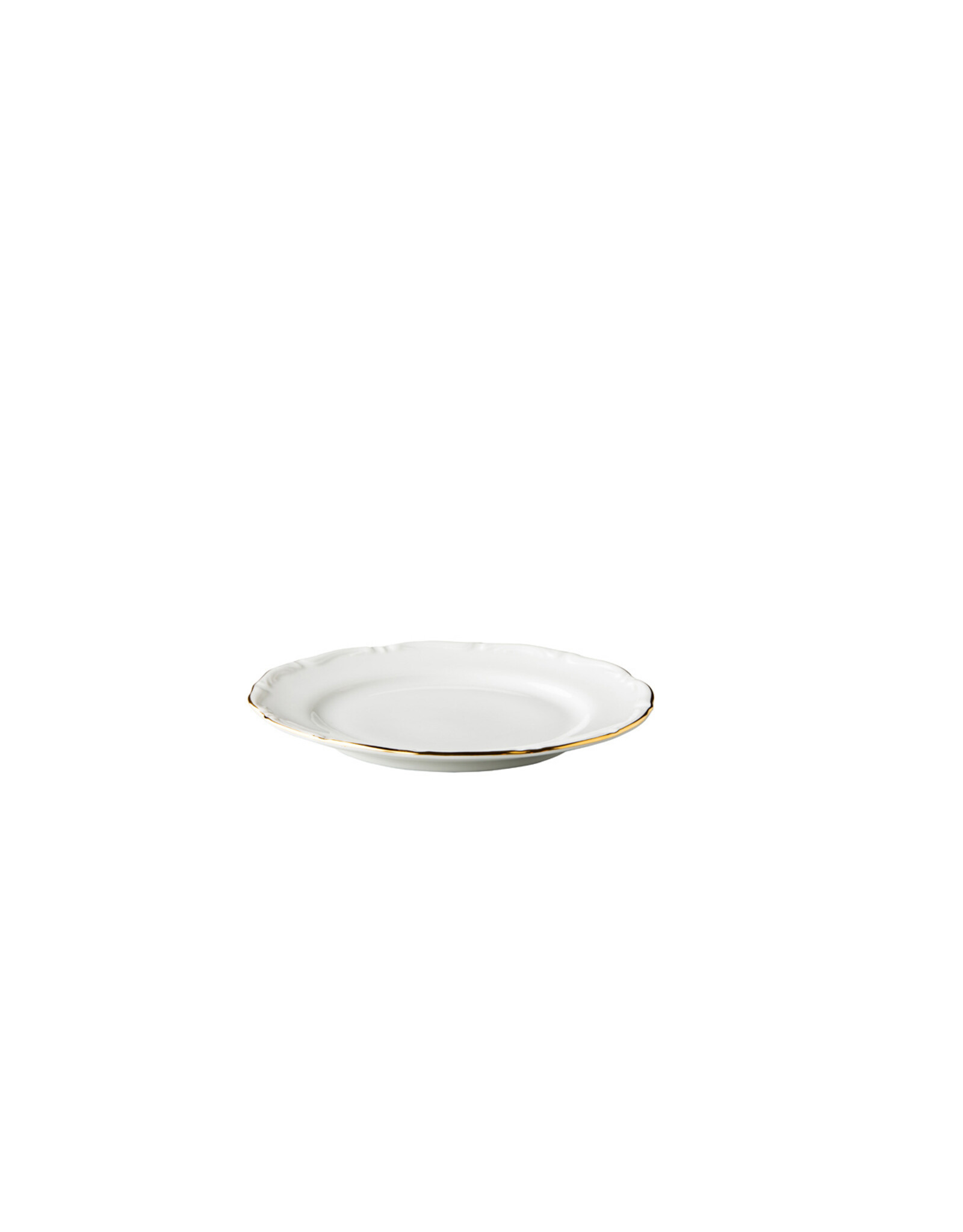 Stylepoint Q Basic Maria Theresa Bord, Wit met gouden rand, 17cm