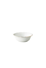 Stylepoint Q Basic Maria Theresa Bowl, White with gold rim, 17cm - Copy