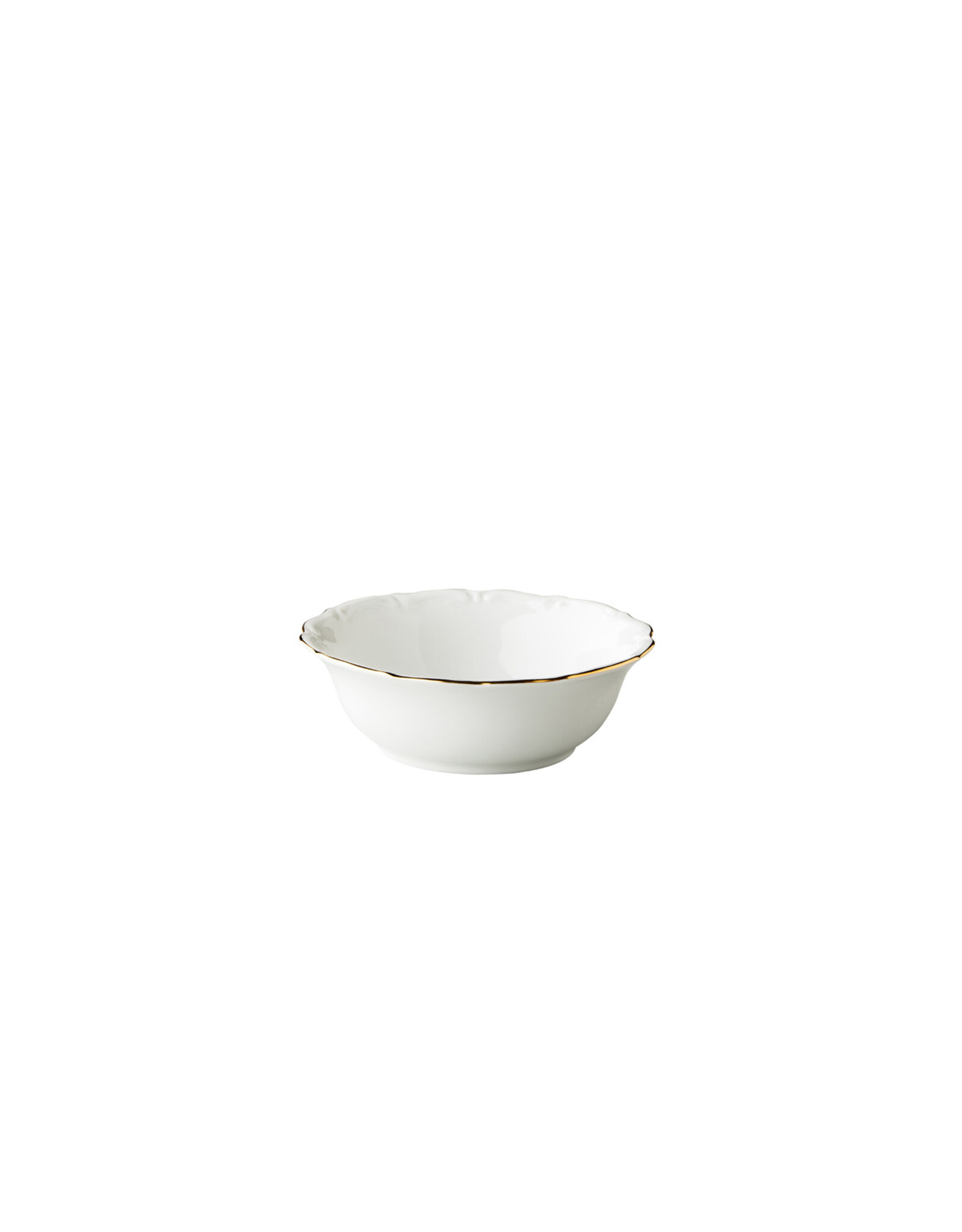Stylepoint Q Basic Maria Theresa Kom, Wit met gouden rand, 15cm