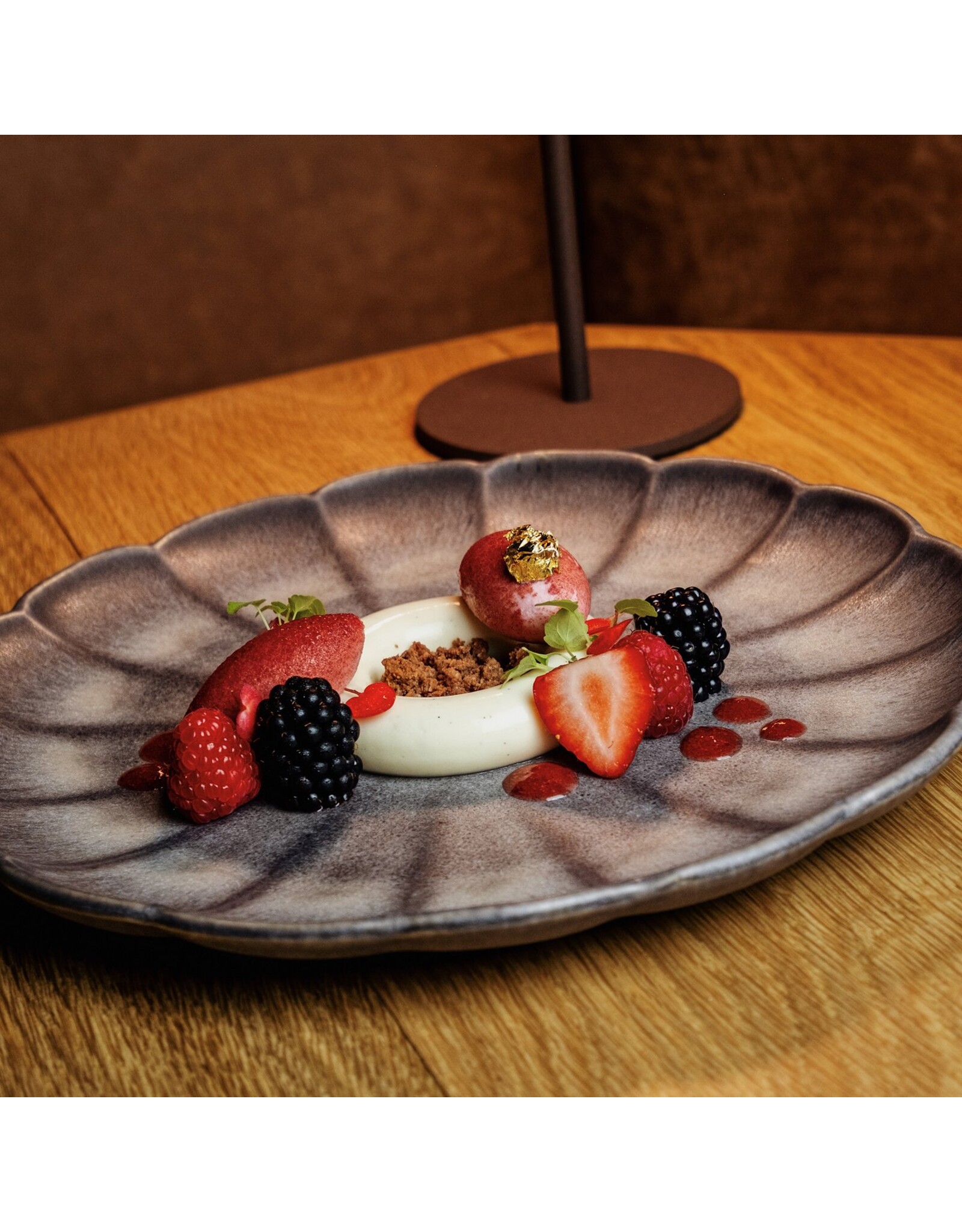 Stylepoint Flower Deep Plate grey 24 cm, 840ml