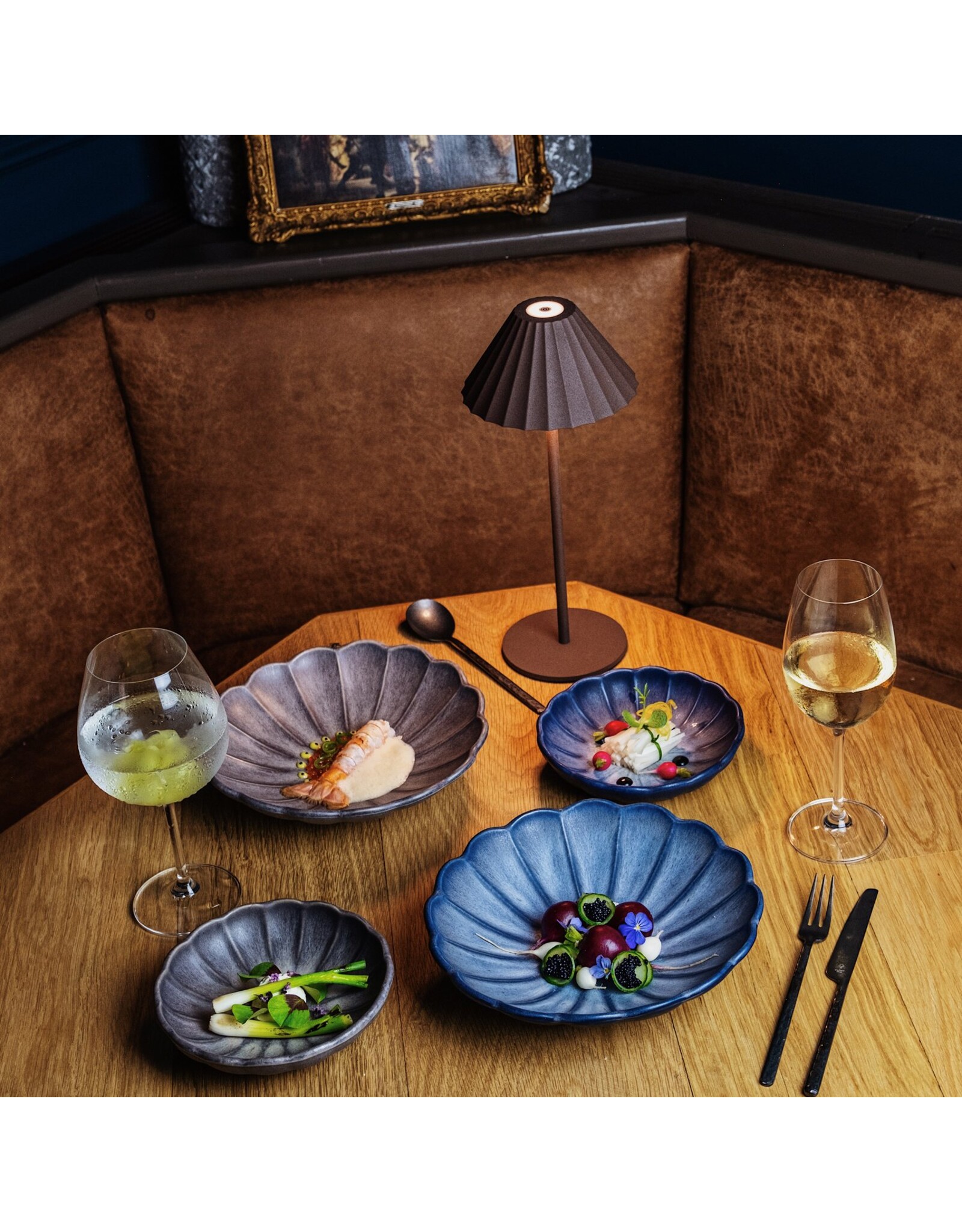 Stylepoint Flower Diep bord grijs 24 cm, 840ml