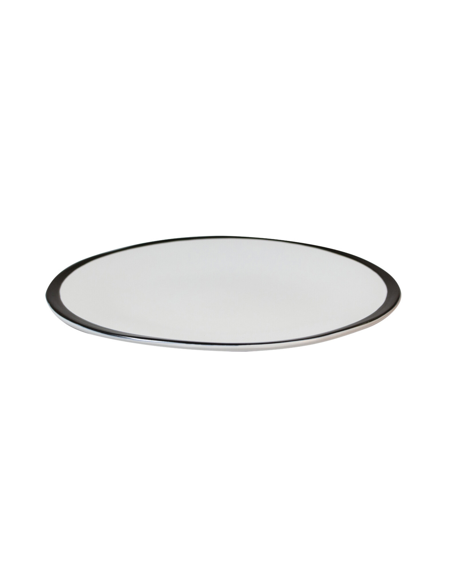 Stylepoint Eclipse bord, wit met zwarte rand, 31,5 cm