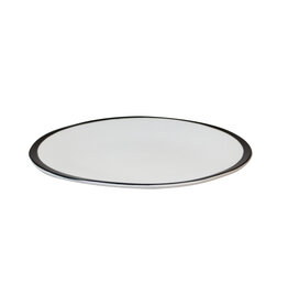 Stylepoint Eclipse bord, wit met zwarte rand, 31,5 cm