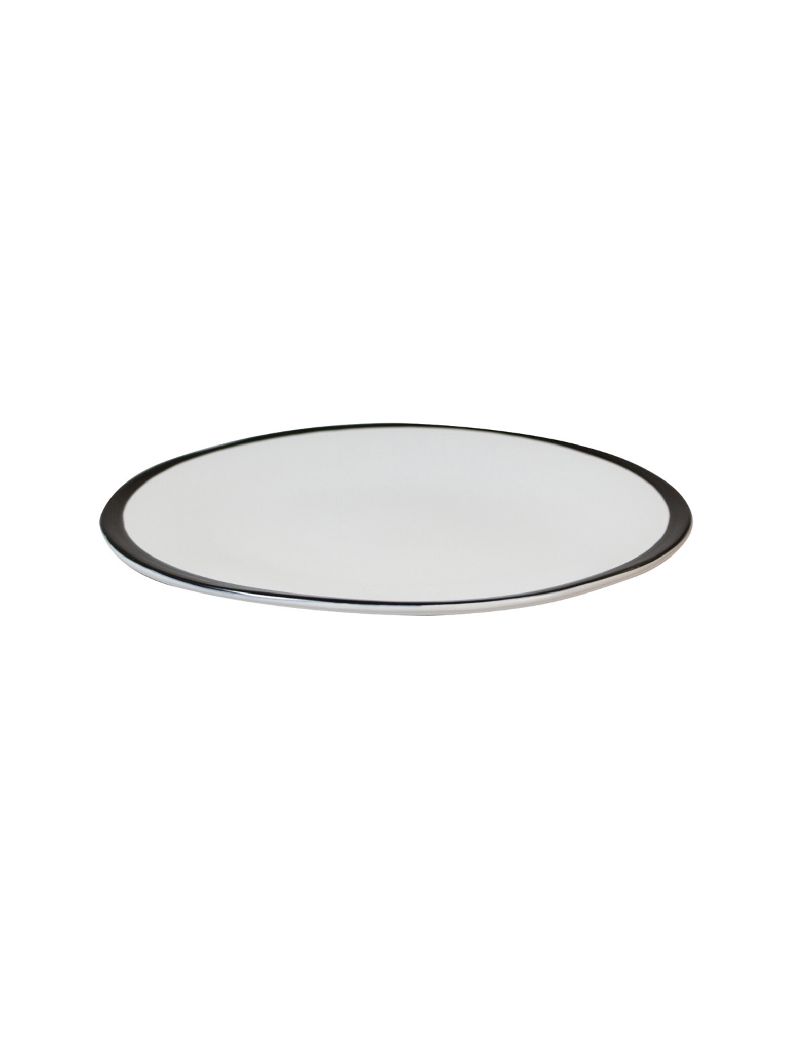 Stylepoint Eclipse bord, wit met zwarte rand, 28.5cm