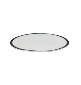 Stylepoint Eclipse bord, wit met zwarte rand, 28.5cm