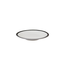 Stylepoint Eclipse bord, wit met zwarte rand, 16cm