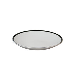 Stylepoint Eclipse coupe plate deep, white with black rim, 26.5cm