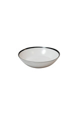 Stylepoint Eclipse bord diep, wit met zwarte rand, 22cm, 1000ml
