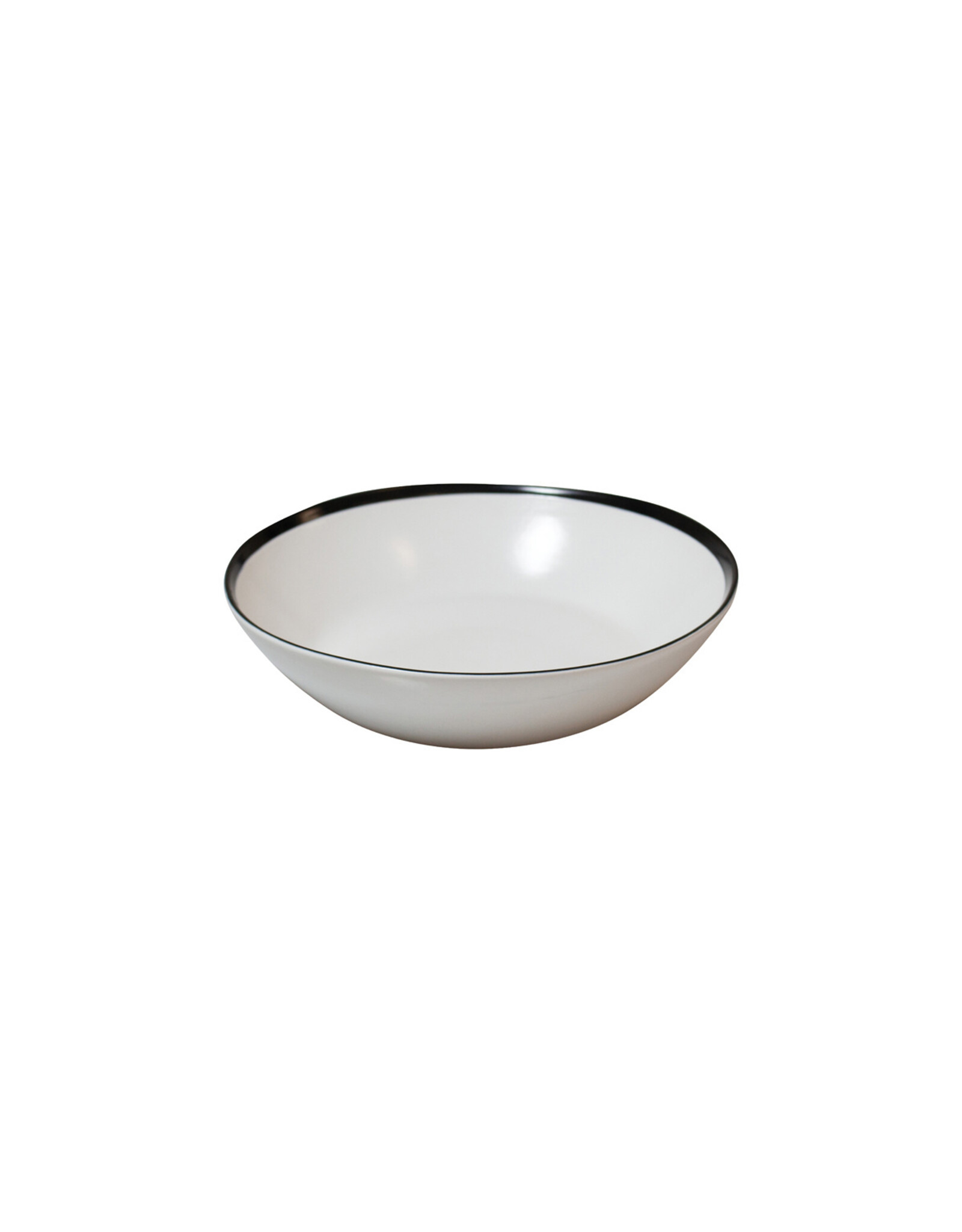 Stylepoint Eclipse bord diep, wit met zwarte rand, 22cm, 1000ml
