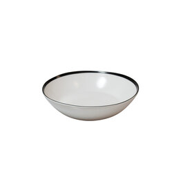 Stylepoint Eclipse plate deep, white with black rim, 22cm, 1000ml