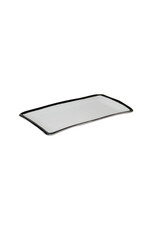 Stylepoint Eclipse plate, rectangular, white with black rim, 27,5x15,6 cm