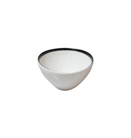 Stylepoint Eclipse kom , wit met zwarte rand, 15cm, 800ml