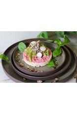 Stylepoint Forest round deep plate on a base with natural tones, 22.5cm