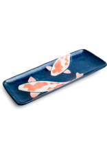 EDO Japan Sushi Bord/ Schaal Koi, rechthoekig, porselein, 29,5x12,5x2.5cm, Japans