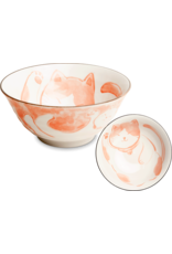 EDO Japan Kawaii Bowl Neko Nishiki, porcelain, 14,5x6,5cm, Japanese