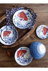 EDO Japan Deep plate / Dish Sakana, porcelain, 24,5x4cm, Japanese EDO Japan Deep plate / Dish Sakana, porcelain, 24,5x4cm, Japanese