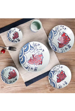 EDO Japan Deep plate / Dish Sakana, porcelain, 24,5x4cm, Japanese EDO Japan Deep plate / Dish Sakana, porcelain, 24,5x4cm, Japanese