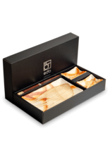 EDO Japan Hanabi Sushi plate and sauce dish Hanabi, packed per 2, incl 2 pair of bamboo chopsticks, porcelain, Japan