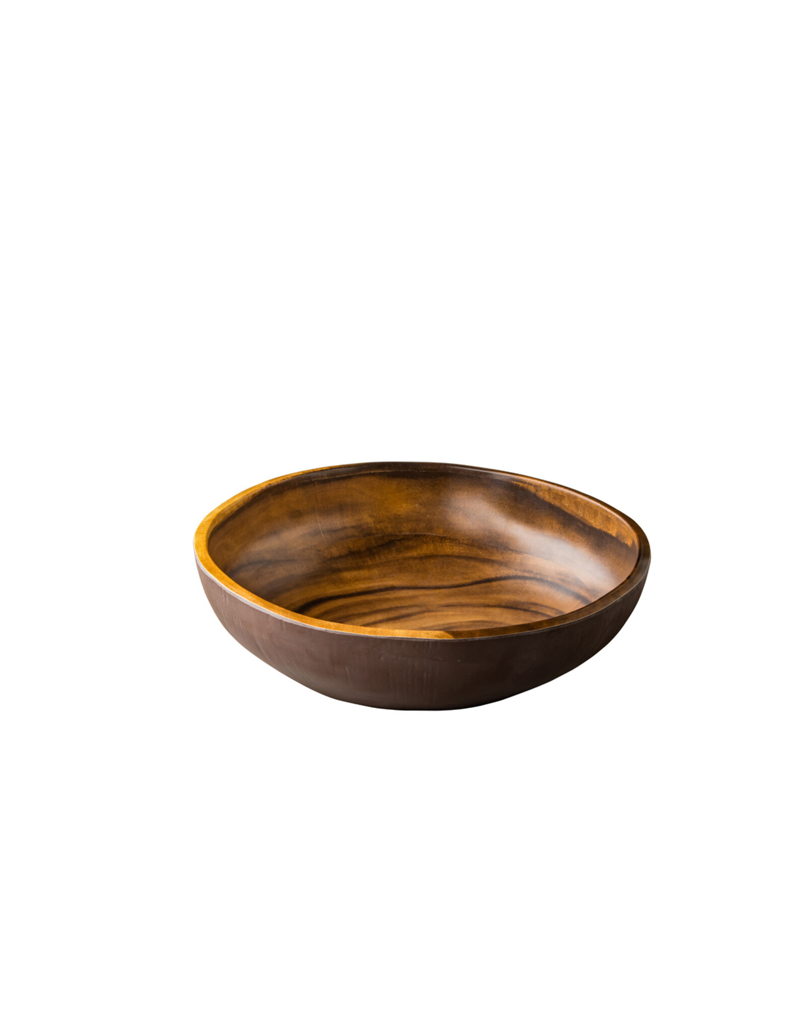 Stylepoint African wood round plate melamine  33cm H9cm