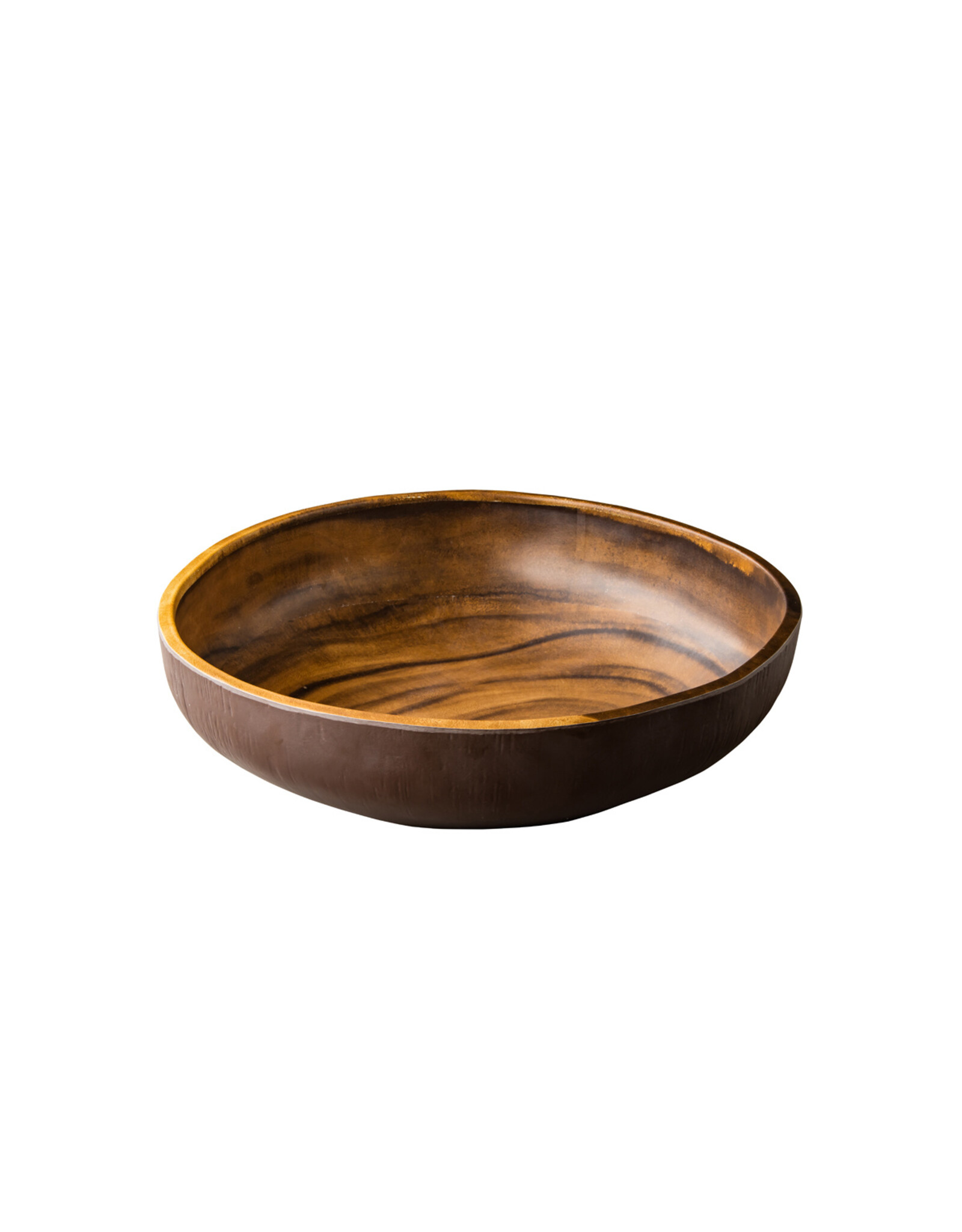 Stylepoint African wood round plate melamine 37cm H9cm