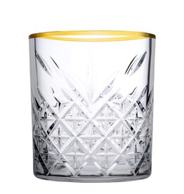 Stylepoint Timeless whiskey glas met gouden rand 355 ml