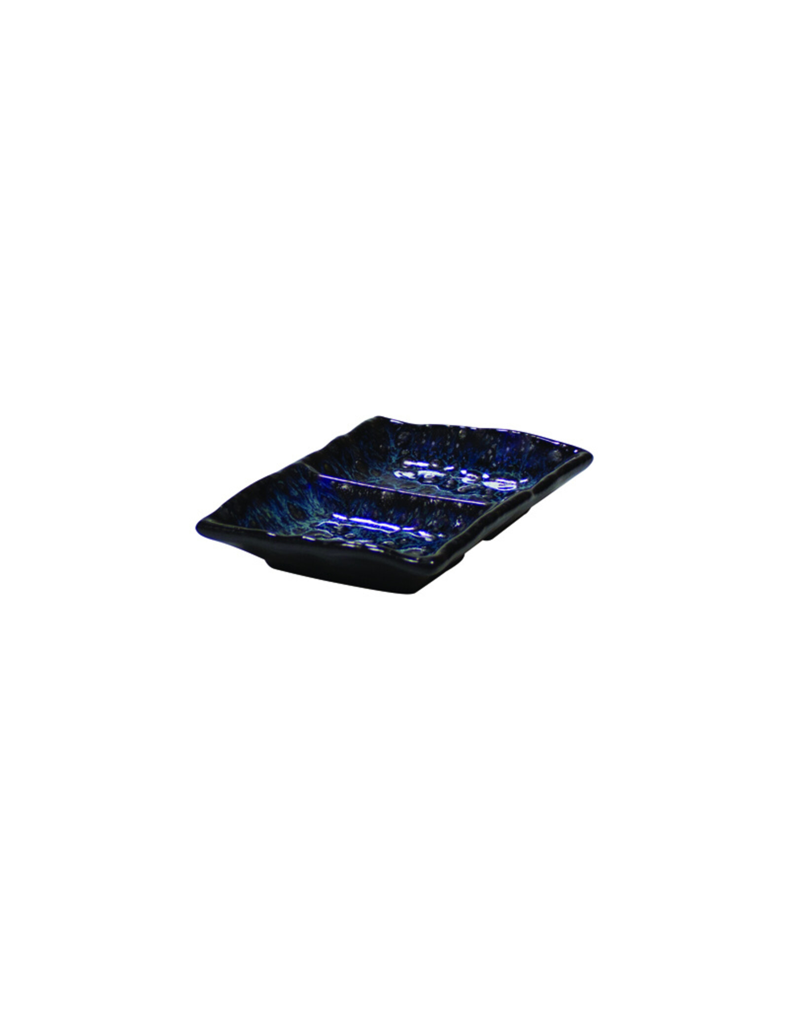 Stylepoint Sauce dish Sakura Blue, rectangular, 2 sections, 13.3x9cm