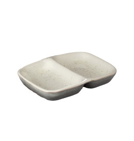 Stylepoint Sauce dish Cleo, rectangular, 2 sections, 9,3x7x1,5 cm