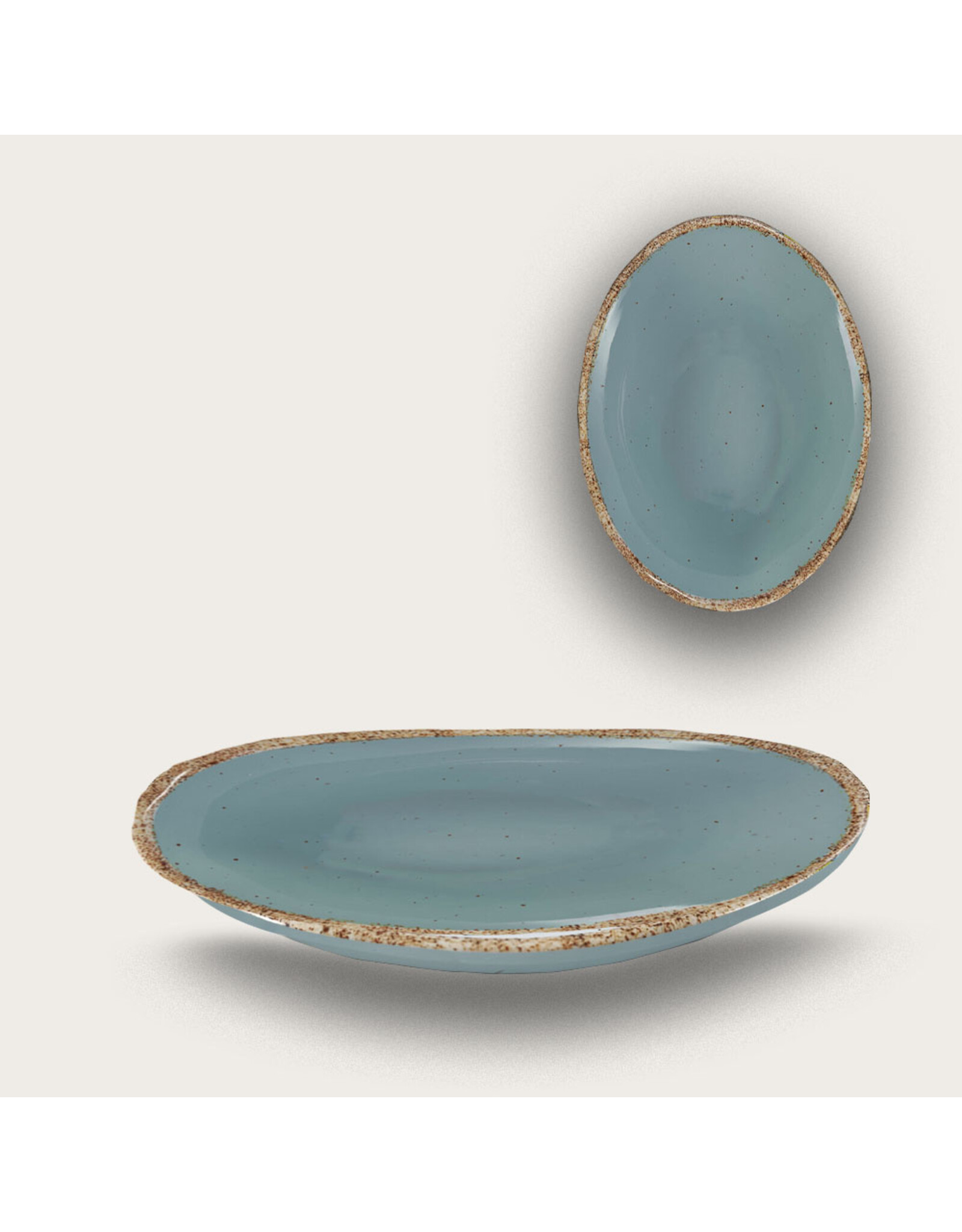 Arca Arca TIERRA Grey Melamine ovaal bord/schaal 23x17x4cm . De Tierra melamine collectie straalt eenvoud en authenticiteit uit. Ontdek de collectie in verschillende kleuren - wit, grijs en zandkleur