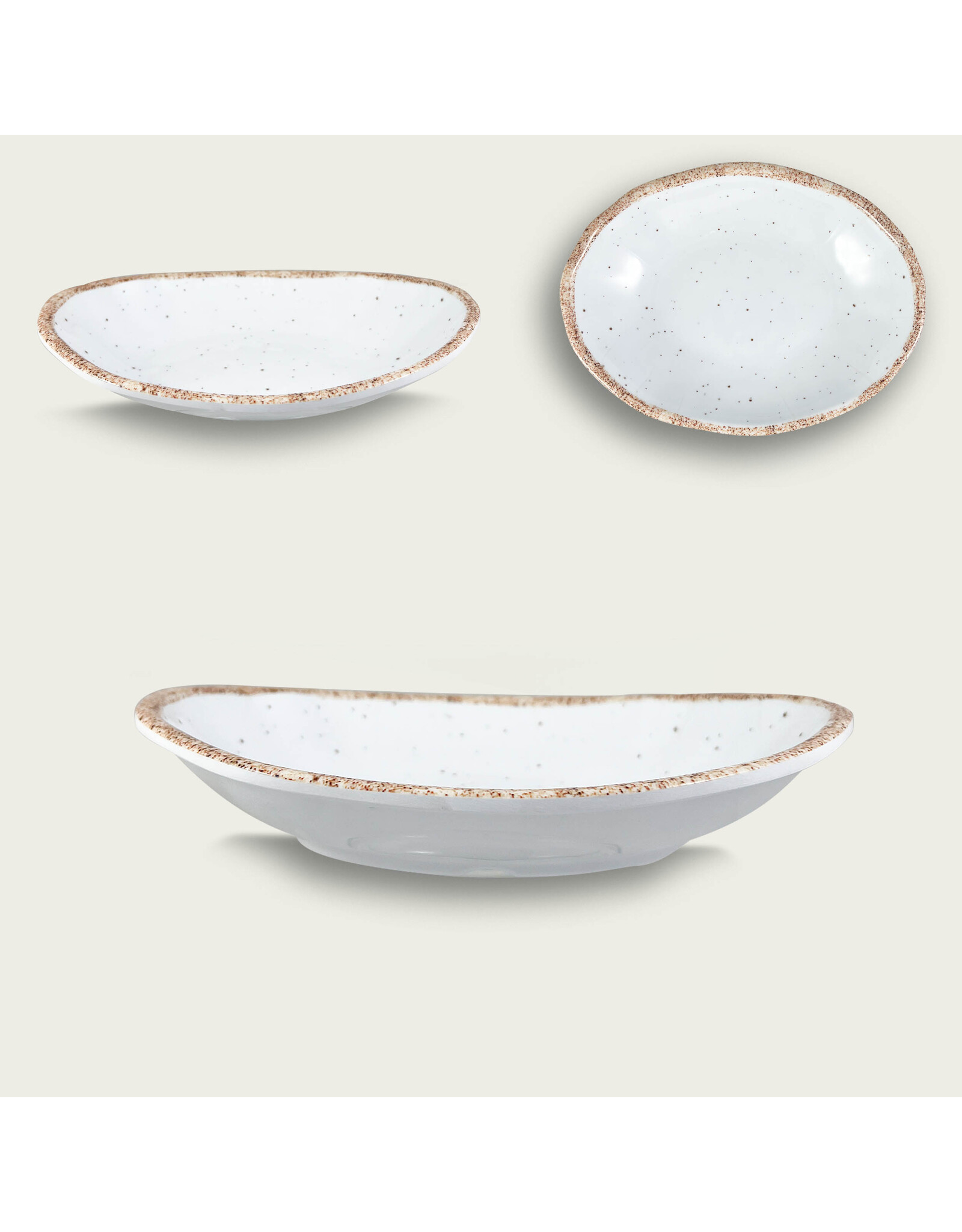 Arca Arca TIERRA White Melamine ovaal bord/schaal 23x17x4cm . De Tierra melamine collectie straalt eenvoud en authenticiteit uit. Ontdek de collectie in verschillende kleuren - wit, grijs en zandkleur