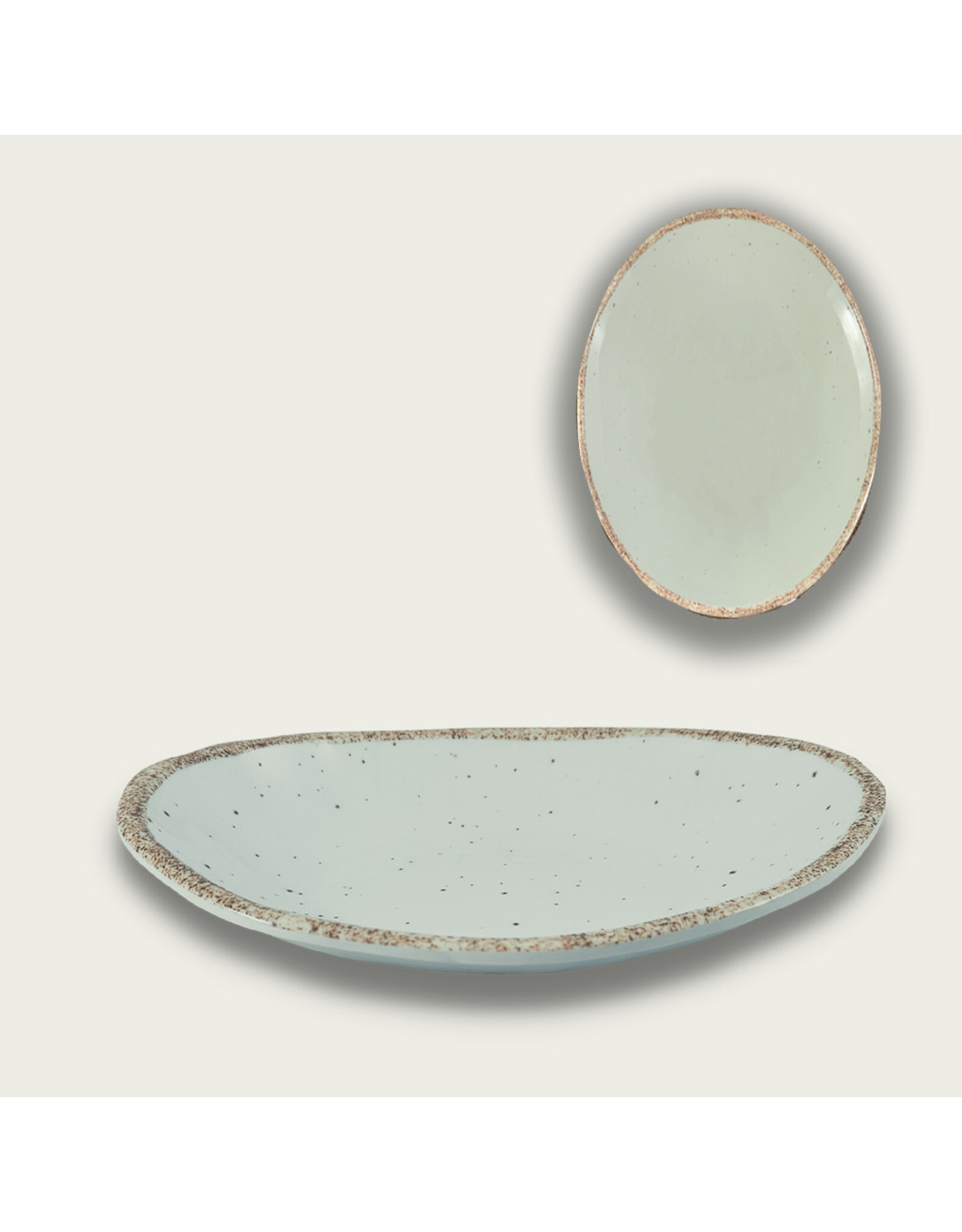 Arca Arca TIERRA Sand Melamine ovaal bord/schaal 44x33x6cm. De Tierra melamine collectie straalt eenvoud en authenticiteit uit. Ontdek de collectie in verschillende kleuren - wit, grijs en zandkleur