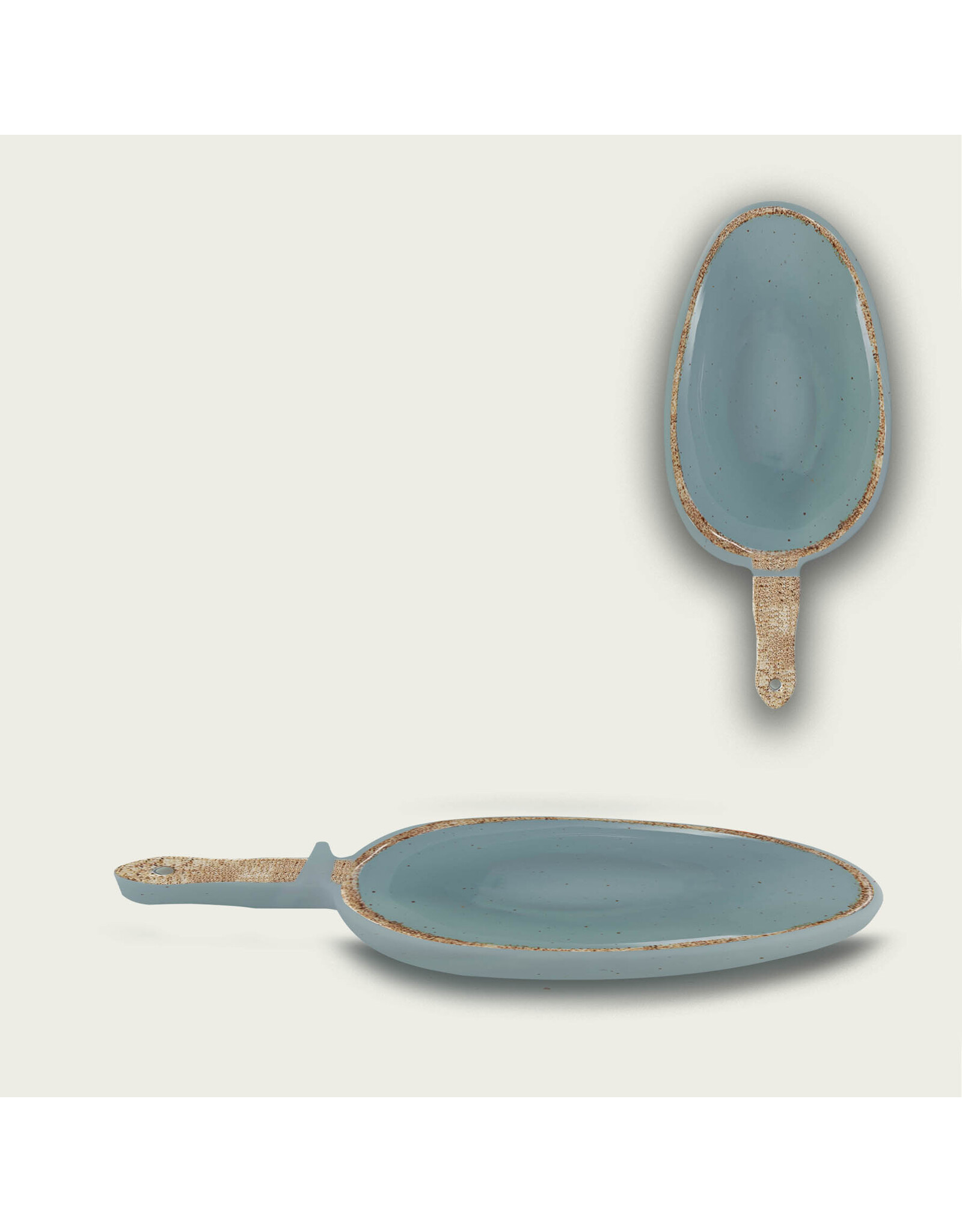 Arca Arca TIERRA Grey Melamine serveerbord met handvat 38x17x4cm. De Tierra melamine collectie straalt eenvoud en authenticiteit uit. Ontdek de collectie in verschillende kleuren - wit, grijs en zandkleur
