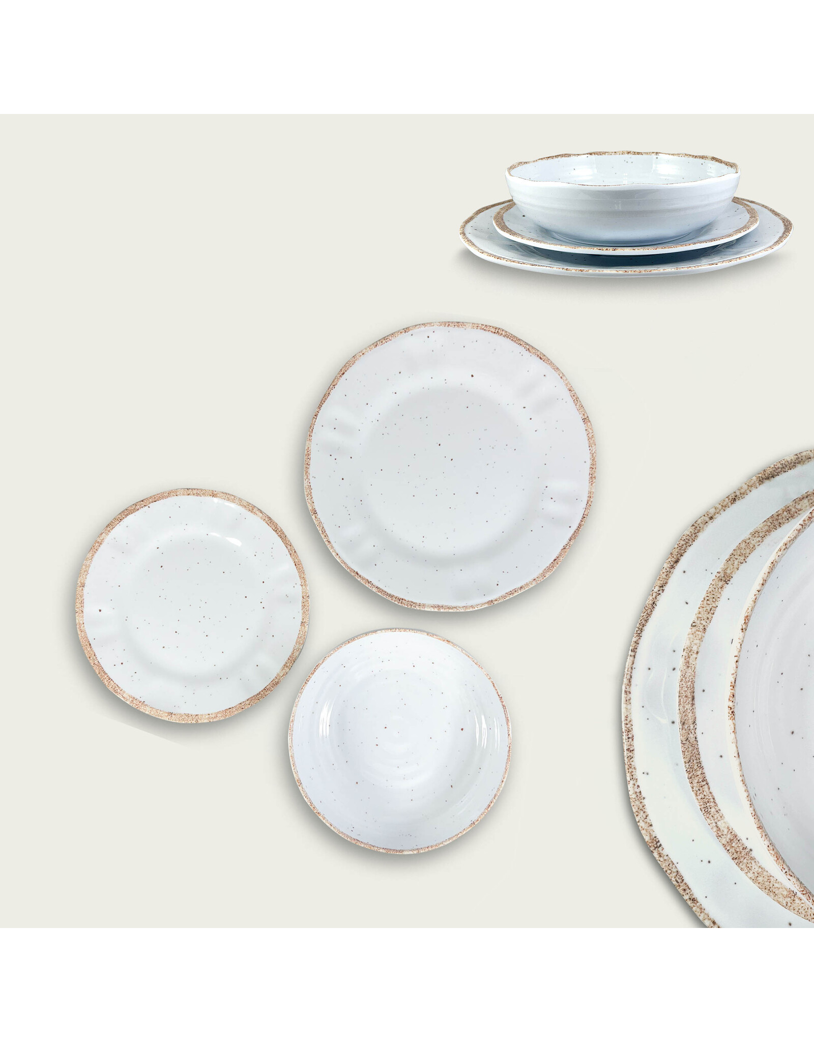 Arca Arca TIERRA White Melamine Diep Soep/Pasta Bord 20cm. De Tierra melamine collectie straalt eenvoud en authenticiteit uit. Ontdek de collectie in verschillende kleuren - wit, grijs en zandkleur