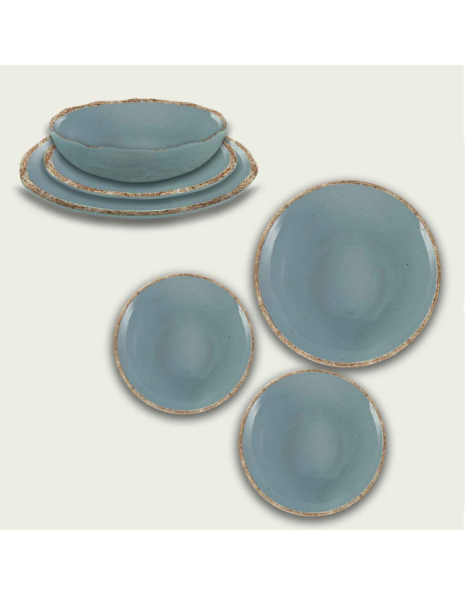 Arca Arca TIERRA Grey Melamine Deep Soup/Pasta Plate 20cm. The Tierra melamine collection exudes simplicity and authenticity. Discover the collection in different colours - white, grey and sand