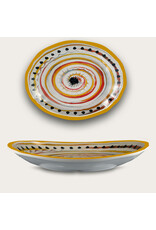 Arca Arca APULIA SPIRALE Melamine Oval plate/dish 28x23x5cm, yellow