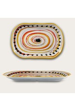Arca Arca APULIA SPIRALE Melamine Rectangular Plate/dish 45x30x4cm, yellow