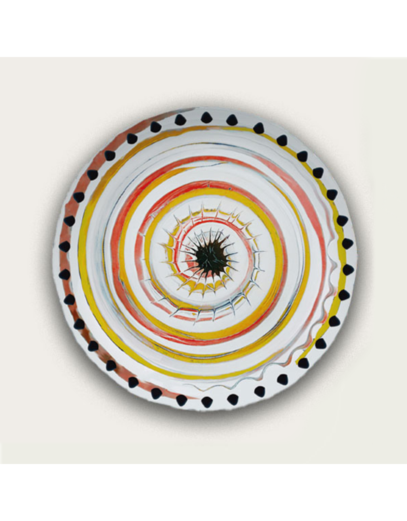 Arca Arca APULIA SPIRALE Melamine Rond Dessert Bord 22cm, geel