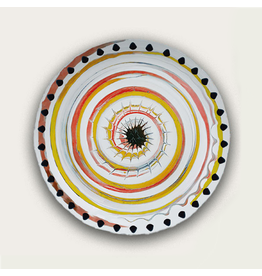 Arca Arca APULIA SPIRALE Melamine Rond Dessert Bord 22cm, geel