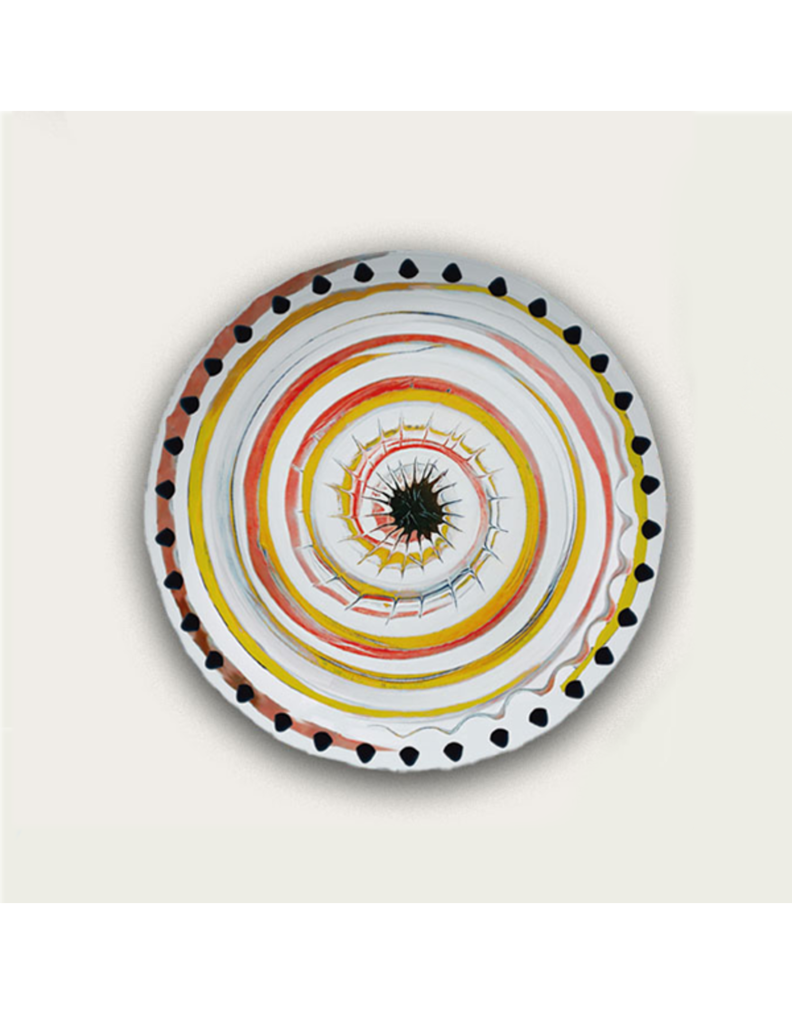 Arca Arca APULIA SPIRALE Melamine Round Deep Soup/Pasta Plate 20cm, yellow