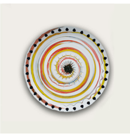 Arca Arca APULIA SPIRALE Melamine Rond Diep Soep/Pasta Bord 20cm, geel