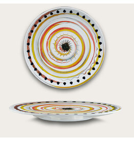 Arca Arca APULIA SPIRALE Melamine Rond Vlak Bord 41cm, geel