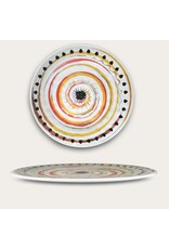 Arca Arca APULIA SPIRALE Melamine Rond Vlak Bord met rand 35x4cm, geel
