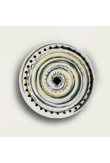 Arca Arca APULIA SPIRALE Porseleinen Rond Diep Soep/Pasta Bord 20cm, groen