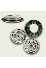 Arca Arca APULIA SPIRALE Porseleinen Rond Diep Soep/Pasta Bord 20cm, groen