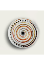 Arca Arca APULIA SPIRALE Porcelain Round Dessert Plate 20cm, red