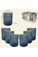 Arca Tumbler Arca Serenity, blue, 300ml, 6-pack, water/c/mocktailglass  with a unique and robust look, suitable for any occasion