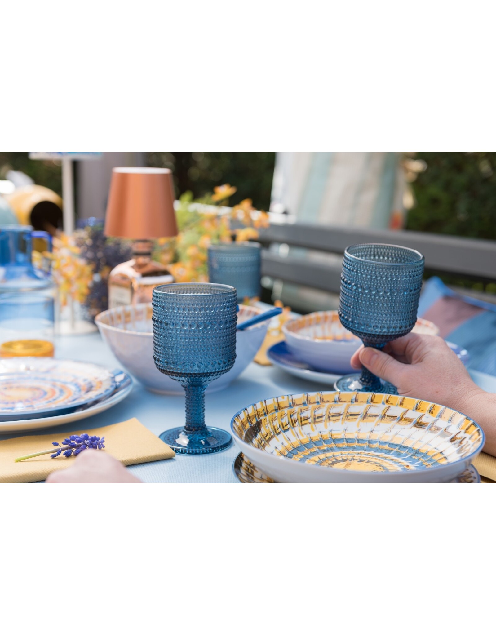 Arca Wine glass Arca Serenity, blue, 250ml, 6-pack, water/c/mocktailglass  with a unique and robust look, suitable for any occasion