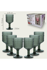Arca Wijnglas  Arca Serenity, grijs, 250ml, 6-pack, water/c/mocktailglas met een unieke en robuuste look, past voor elke gelegenheid