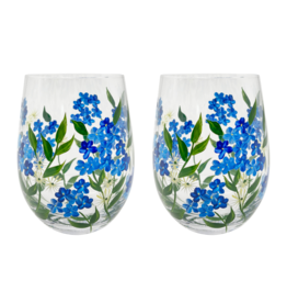 Teaclassix Flora Tumbler / C/Mocktail Glas Forgetmenot, 450ml, 2-pack