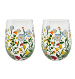 Teaclassix Flora Tumbler / C/Mocktail Glas Meadowsweet, 450ml, 2-pack